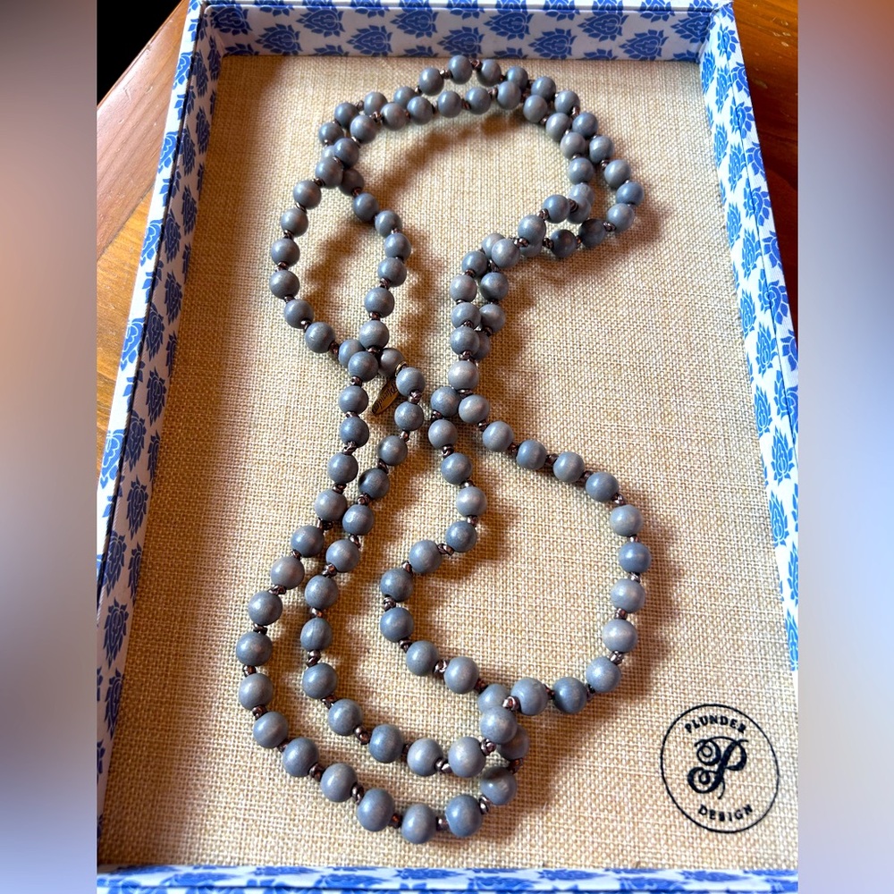 Plunder Design Gray Beaded Necklace